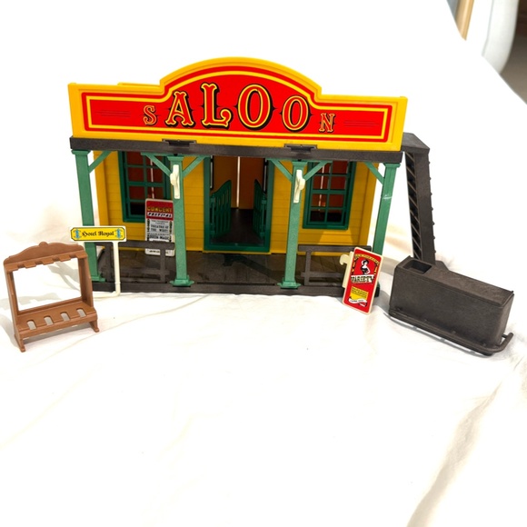 VNTG Playmobil Saloon and Covered Wagon Set - Picture 7 of 16